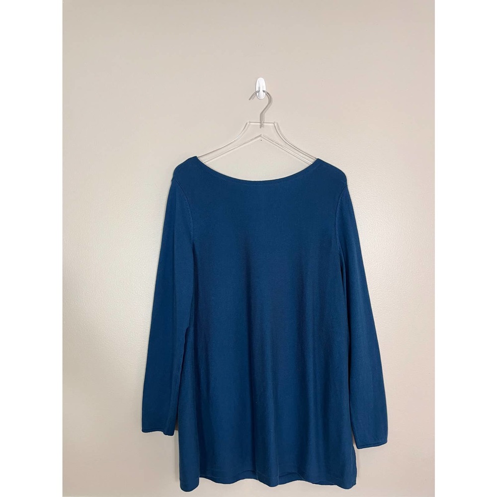 J. Jill Basic Blue Long Sleeve Lightweight Sweate… - image 2